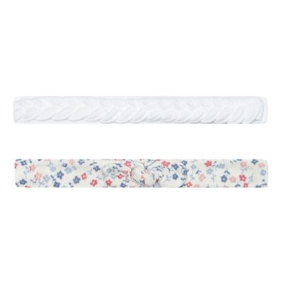 Pack of two baby girls' multi-coloured headbands